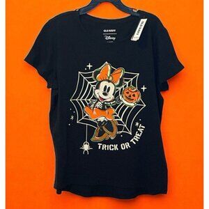 Old Navy Girls Minnie Mouse Halloween T Shirt Size XL 14-16 Black Trick or Treat